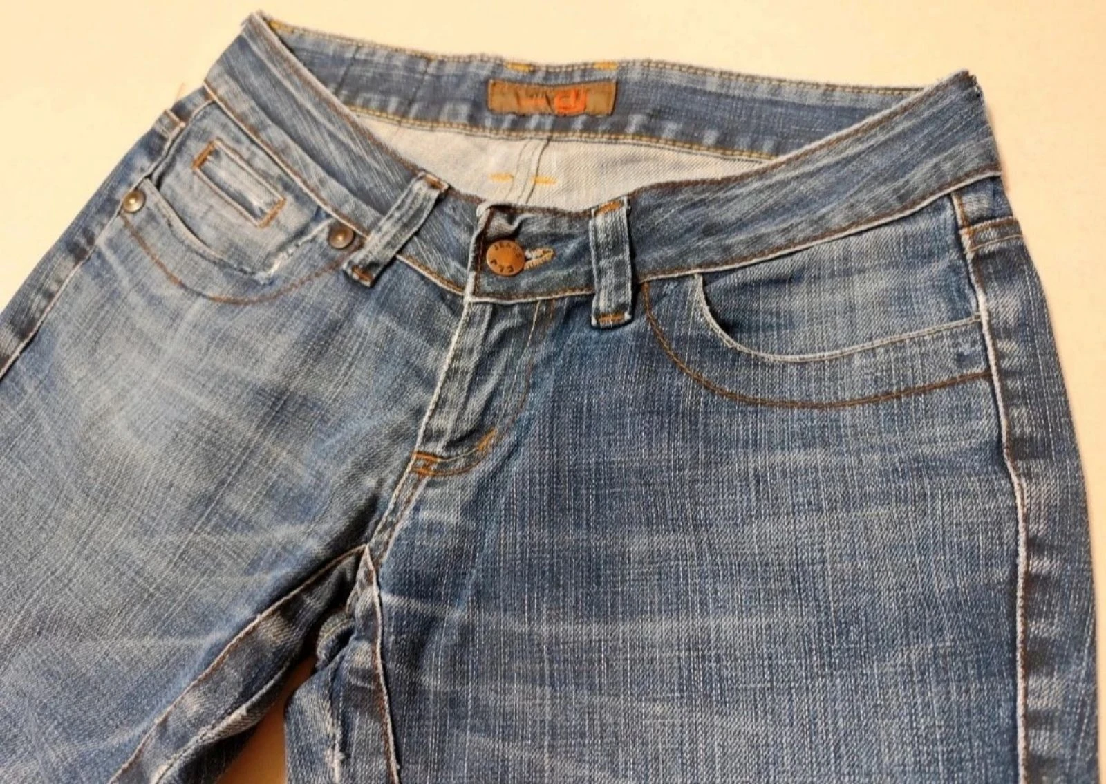 Jean court vintage taille basse (S) – photo 4